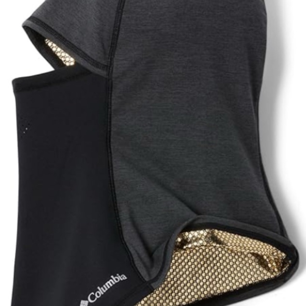 Columbia Gold and Black Patterned Fabric Balaclava